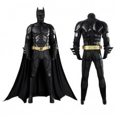 Bruce Wayne Black Suit The Knight Cosplay Costume