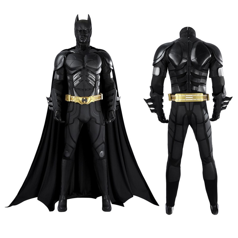 Bruce Wayne Black Suit The Knight Cosplay Costume
