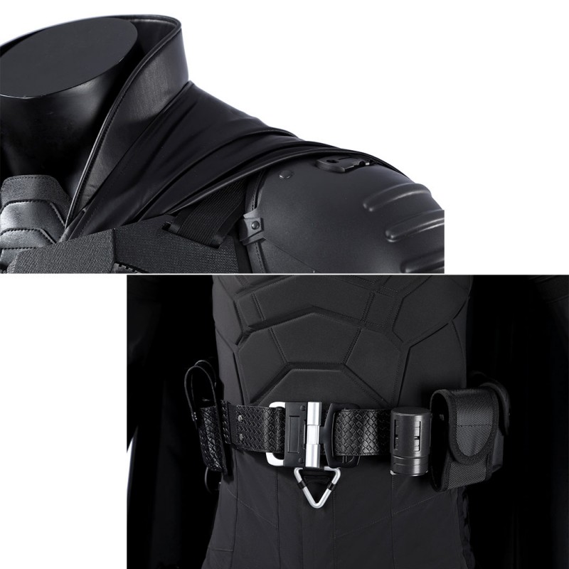 Bruce Wayne 2022 Costume Robert Pattinson Cosplay Suit Black Outfit