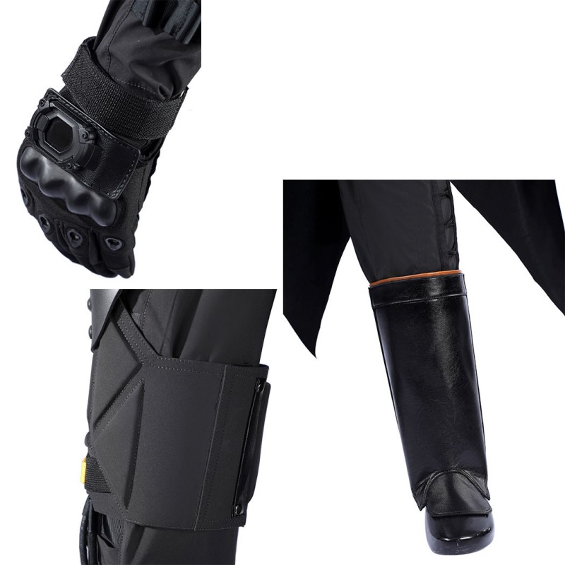 Bruce Wayne 2022 Costume Robert Pattinson Cosplay Suit Black Outfit