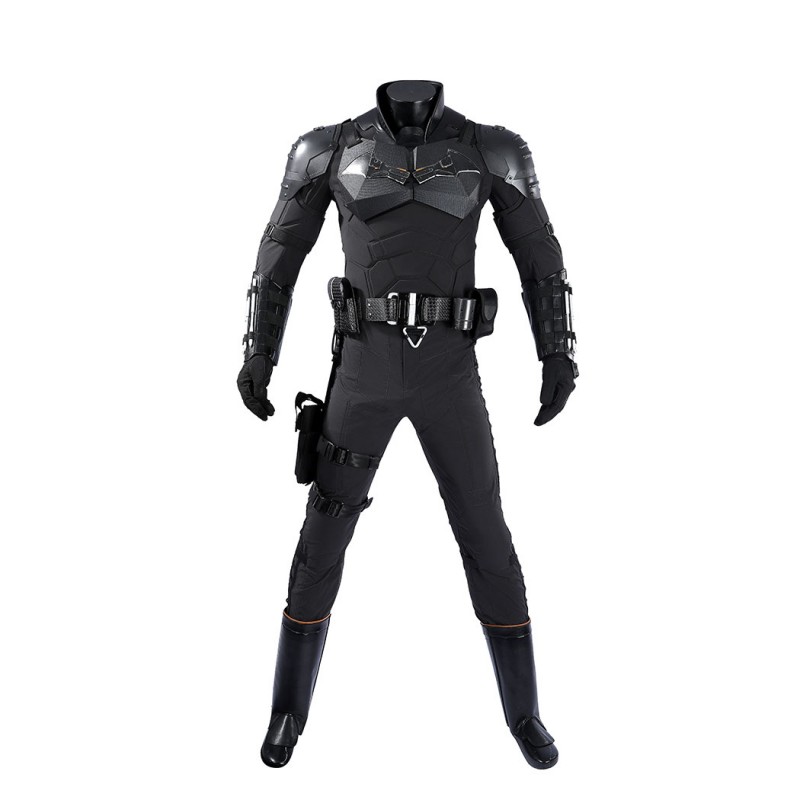 Bruce Wayne 2022 Costume Robert Pattinson Cosplay Suit Black Outfit