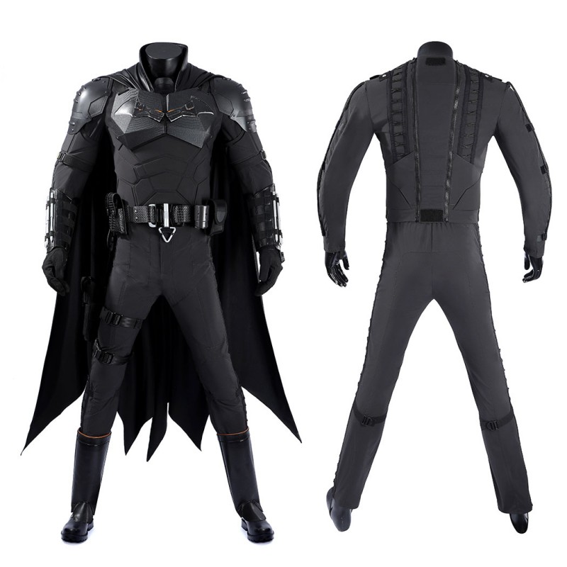 Bruce Wayne 2022 Costume Robert Pattinson Cosplay Suit Black Outfit