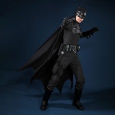 Bruce Wayne 2022 Costume Robert Pattinson Cosplay Suit Black Outfit