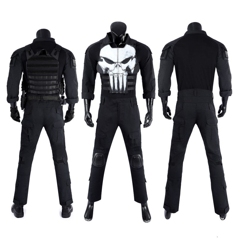 Punisher Frank Castle Costume The Punisher One Last Kill Cosplay Suit Tactical Armor Outfit