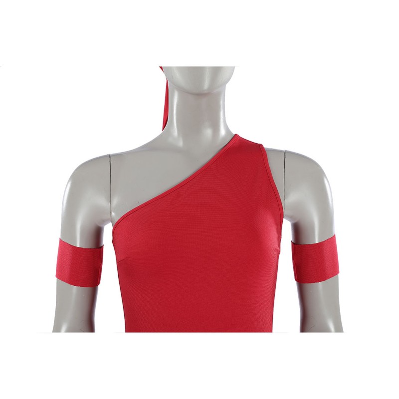 Elektra Natchio Cosplay Costume Daredevil Comic Red Jumpsuit for Women