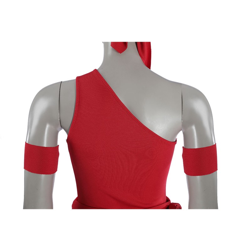 Elektra Natchio Cosplay Costume Daredevil Comic Red Jumpsuit for Women