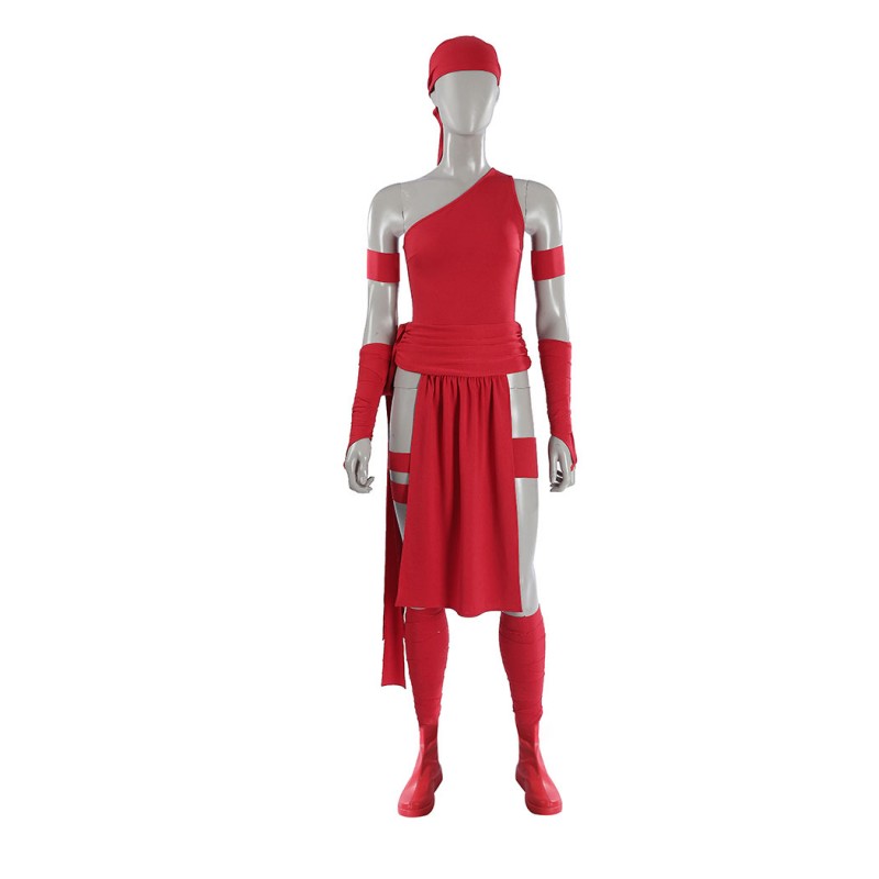 Elektra Natchio Cosplay Costume Daredevil Comic Red Jumpsuit for Women