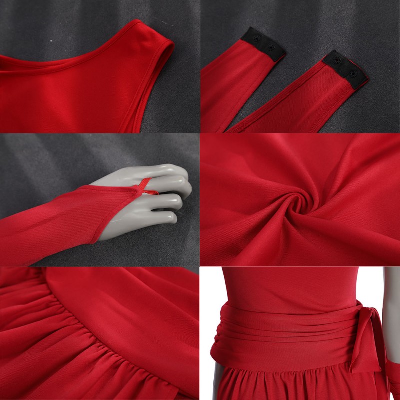 Elektra Natchio Cosplay Costume Daredevil Comic Red Jumpsuit for Women