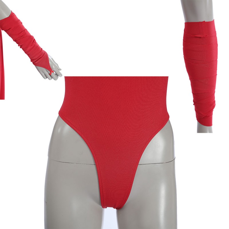 Elektra Natchio Cosplay Costume Daredevil Comic Red Jumpsuit for Women