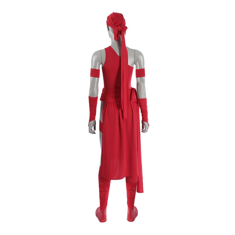 Elektra Natchio Cosplay Costume Daredevil Comic Red Jumpsuit for Women