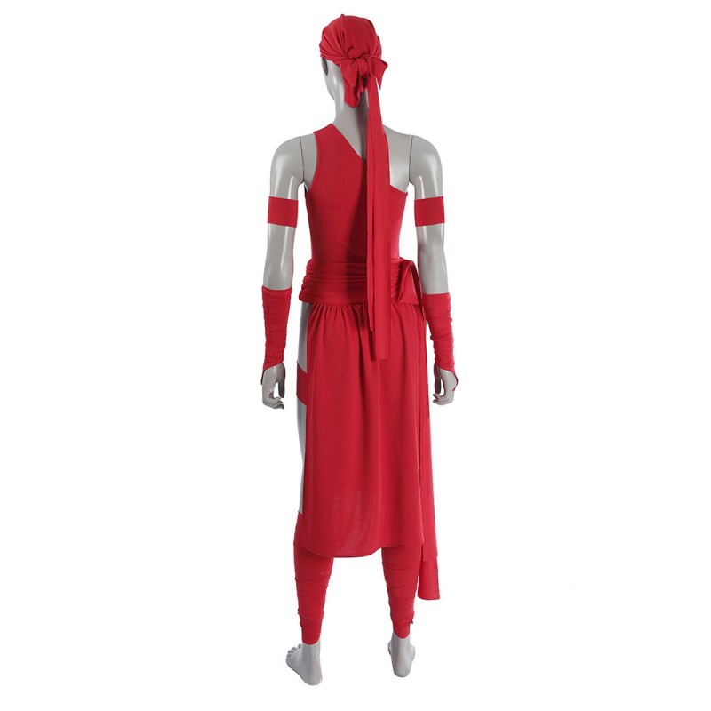 Elektra Natchio Cosplay Costume Daredevil Comic Red Jumpsuit for Women