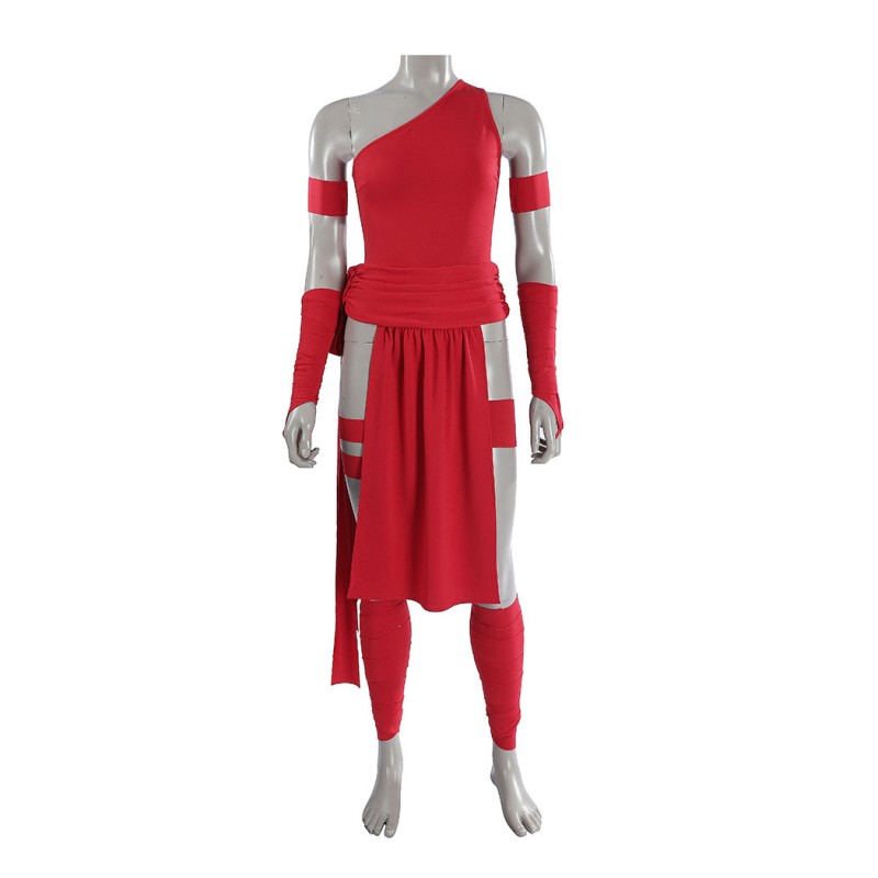 Elektra Natchio Cosplay Costume Daredevil Comic Red Jumpsuit for Women