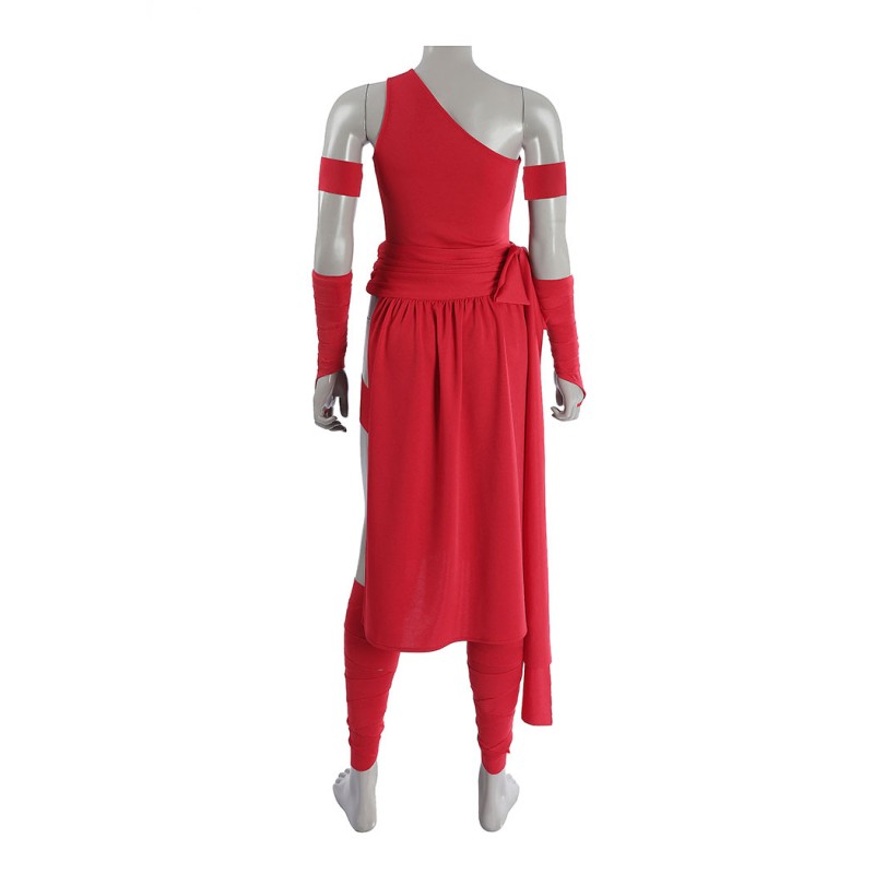 Elektra Natchio Cosplay Costume Daredevil Comic Red Jumpsuit for Women