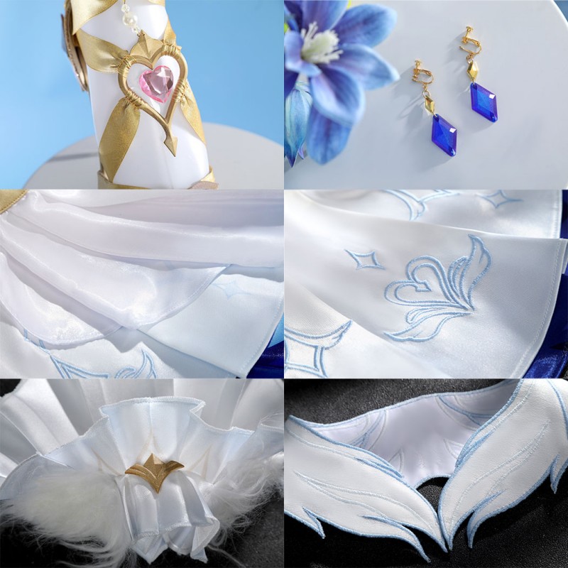 Genshin Impact Odette Cosplay Costume Game Women Suit