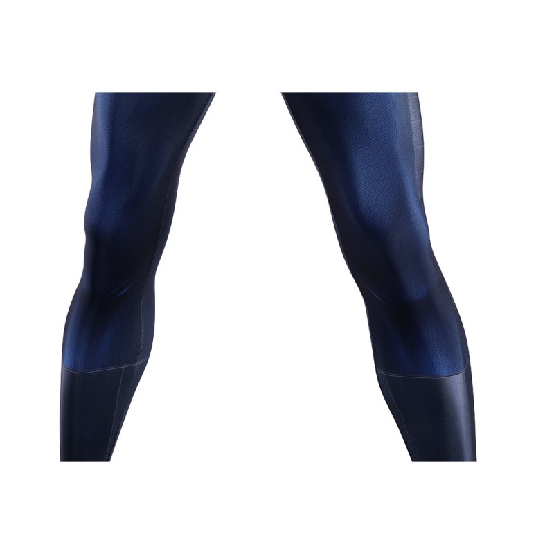 Human Torch Cosplay Costume Fantastic Four Johnny Storm Printed Polyester Jumpsuit Superhero Suit