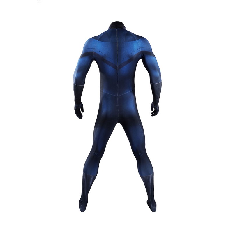Human Torch Cosplay Costume Fantastic Four Johnny Storm Printed Polyester Jumpsuit Superhero Suit