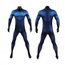 Human Torch Cosplay Costume Fantastic Four Johnny Storm Printed Polyester Jumpsuit Superhero Suit