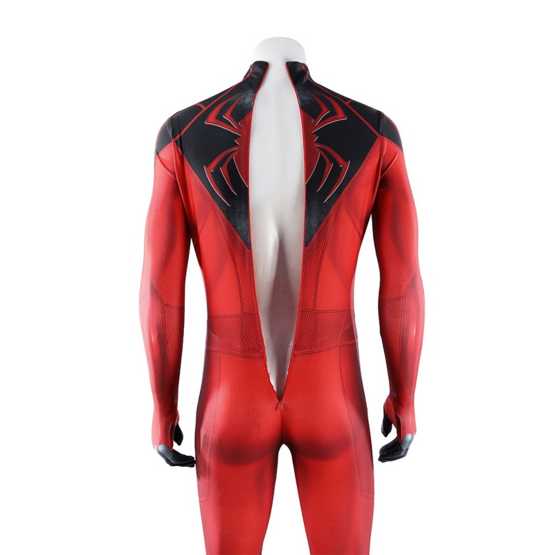 Scarlet Spider Cosplay Costume Spider-Man Printed Jumpsuit Superhero Suit for Men