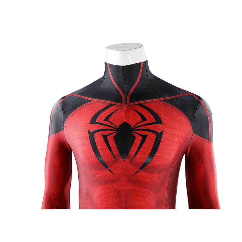 Scarlet Spider Cosplay Costume Spider-Man Printed Jumpsuit Superhero Suit for Men