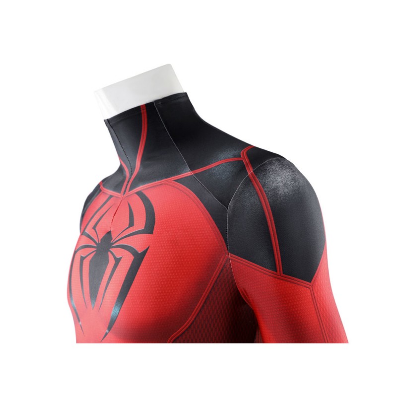 Scarlet Spider Cosplay Costume Spider-Man Printed Jumpsuit Superhero Suit for Men