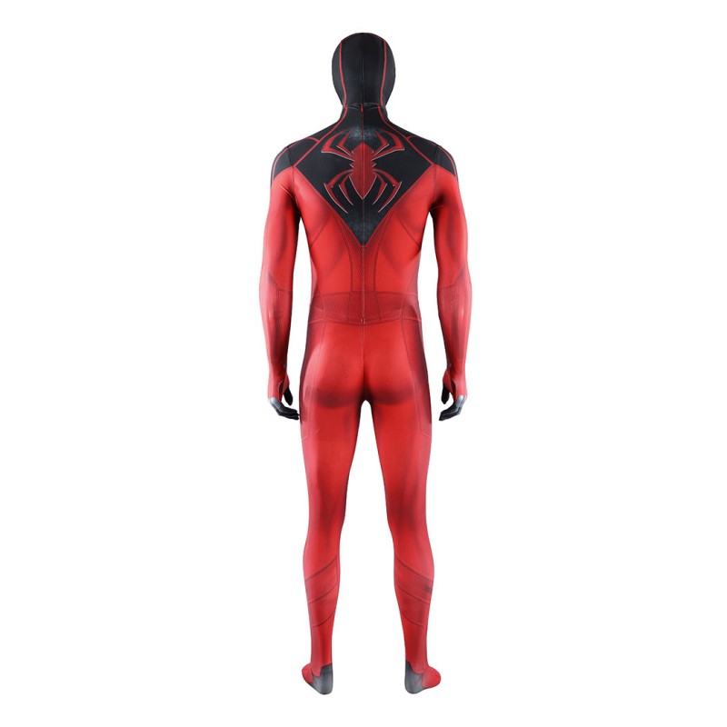Scarlet Spider Cosplay Costume Spider-Man Printed Jumpsuit Superhero Suit for Men