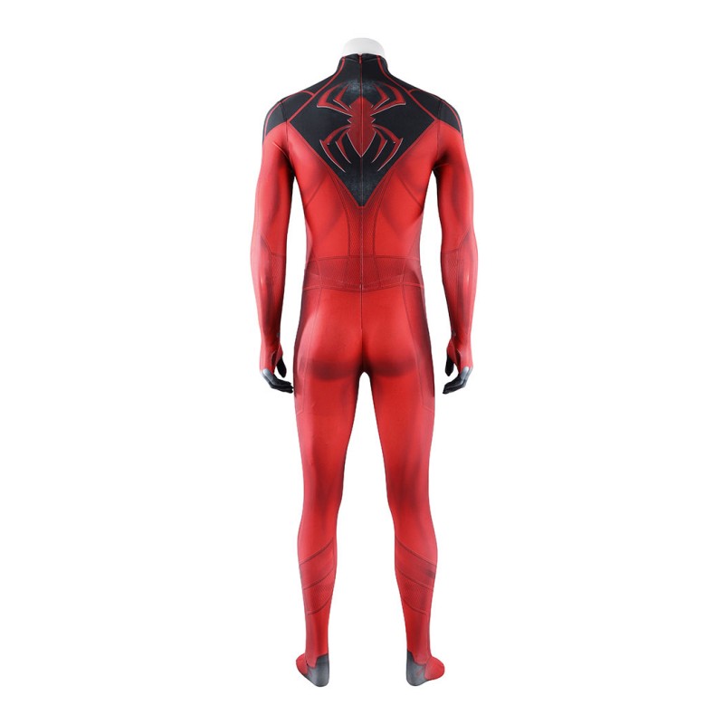 Scarlet Spider Cosplay Costume Spider-Man Printed Jumpsuit Superhero Suit for Men