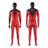 Scarlet Spider Cosplay Costume Spider-Man Printed Jumpsuit Superhero Suit for Men