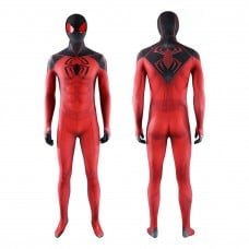 Scarlet Spider Cosplay Costume Spider-Man Printed Jumpsuit Superhero Suit for Men