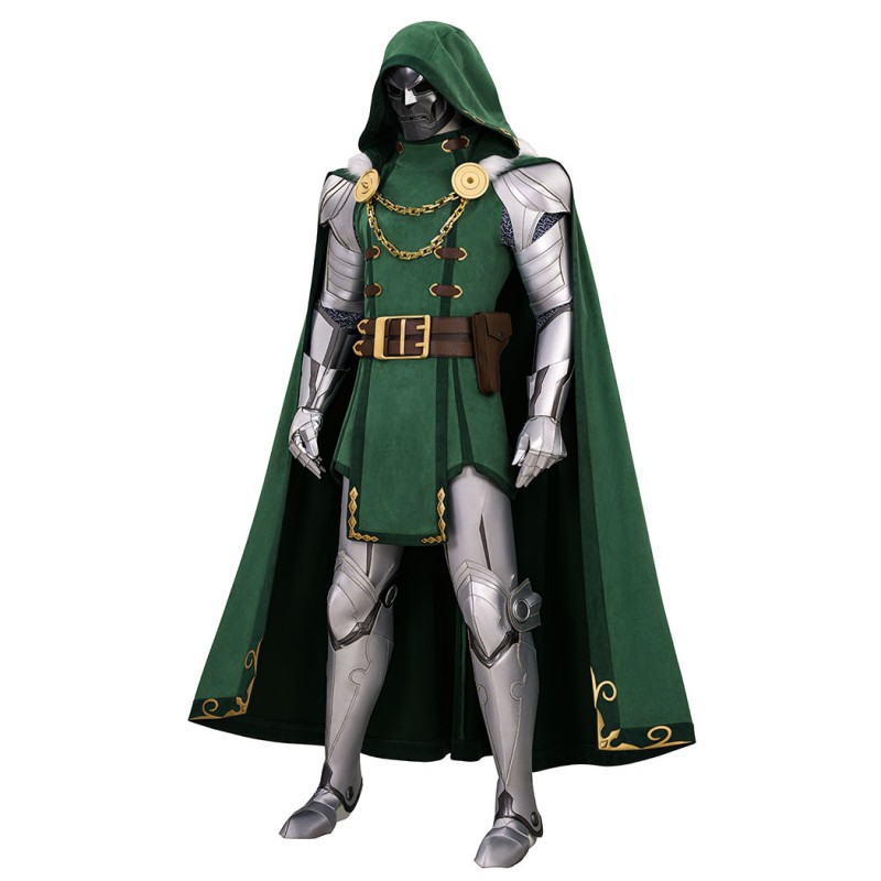 Marvel Rivals Doctor Doom Cosplay Costume Top Level Armor Suit with Cape