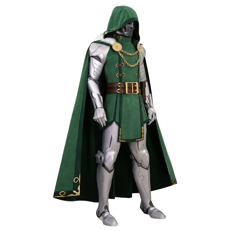 Marvel Rivals Doctor Doom Cosplay Costume Top Level Armor Suit with Cape
