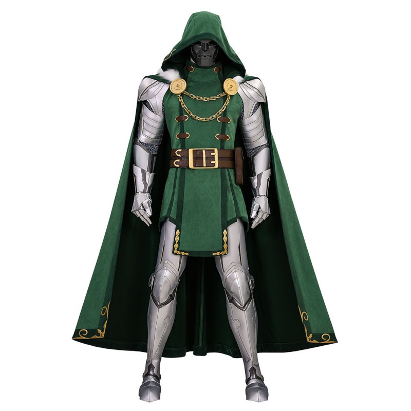 Marvel Rivals Doctor Doom Cosplay Costume Top Level Armor Suit with Cape
