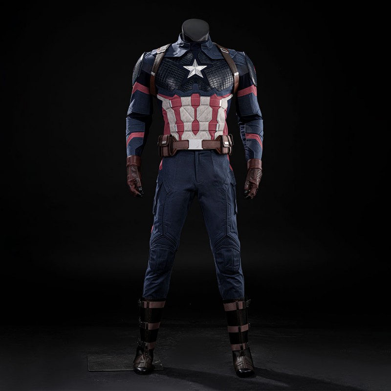 2026 Captain America Costume Avengers Endgame Steve Rogers Cosplay Suit Premium Outfit