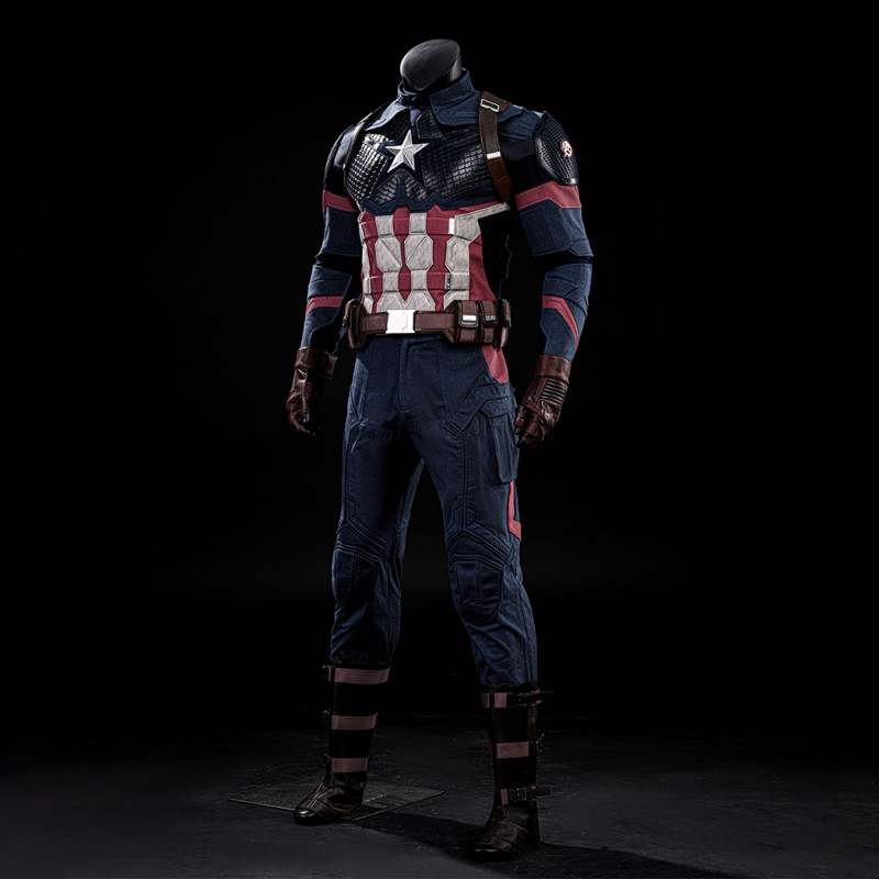 Avengers Endgame Captain America Cosplay Costume Steve Rogers Suit Superhero Outfit Upgraded Version