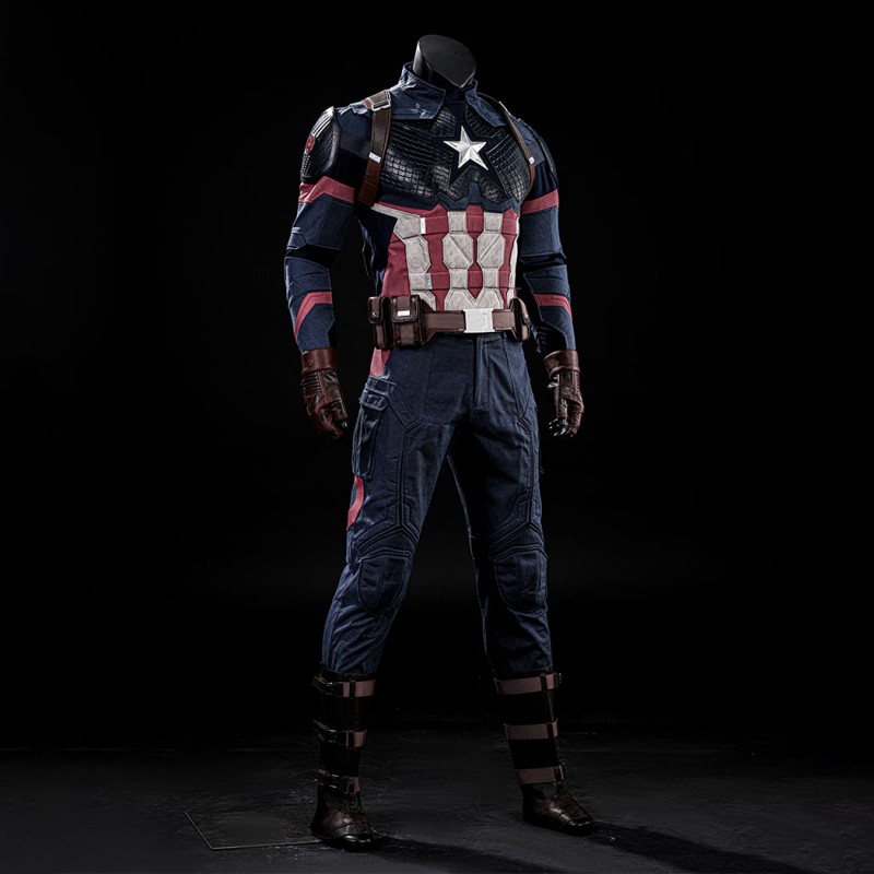 2026 Captain America Costume Avengers Endgame Steve Rogers Cosplay Suit Premium Outfit