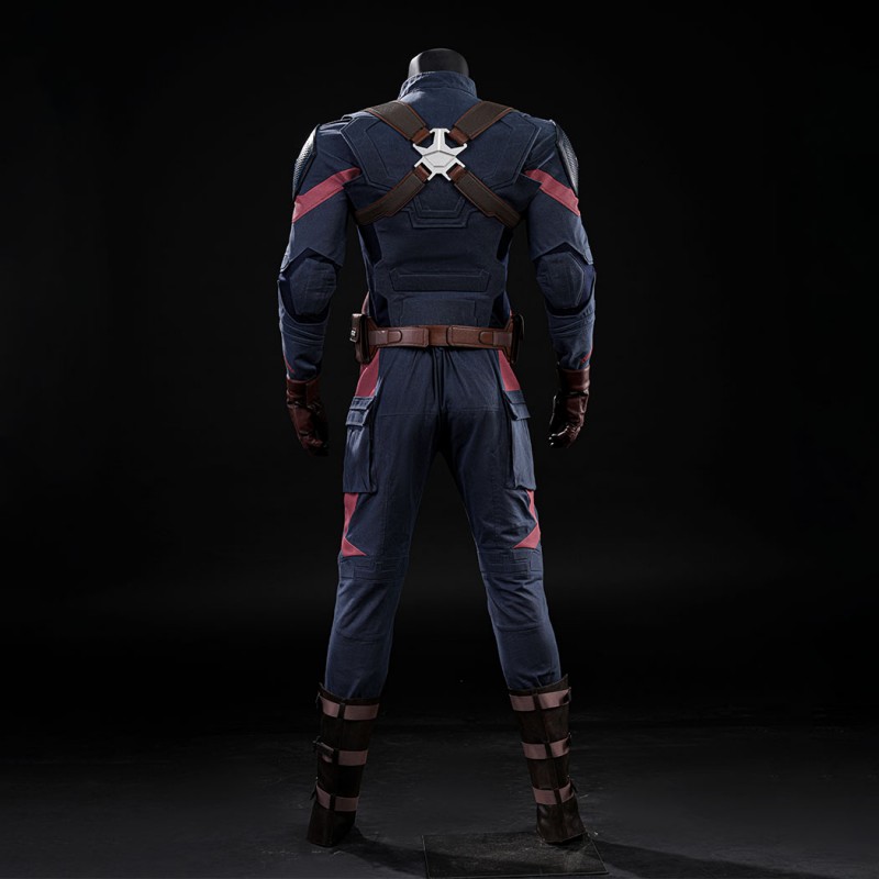 Avengers Endgame Captain America Cosplay Costume Steve Rogers Suit Superhero Outfit Upgraded Version