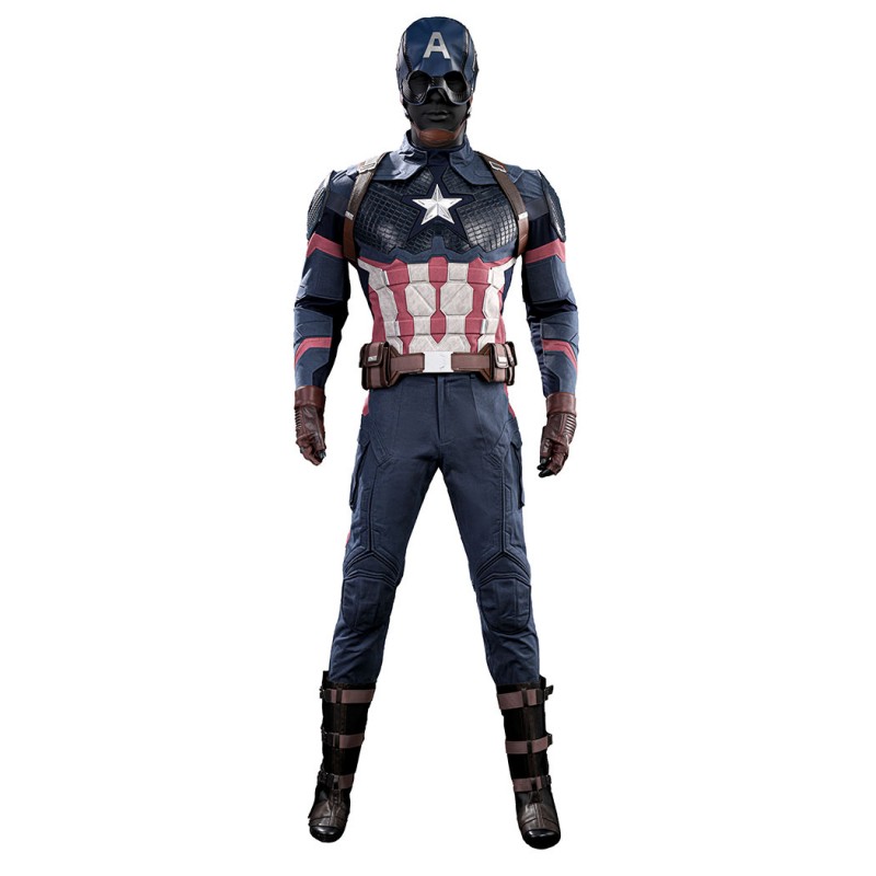 Avengers Endgame Captain America Cosplay Costume Steve Rogers Suit Superhero Outfit Upgraded Version