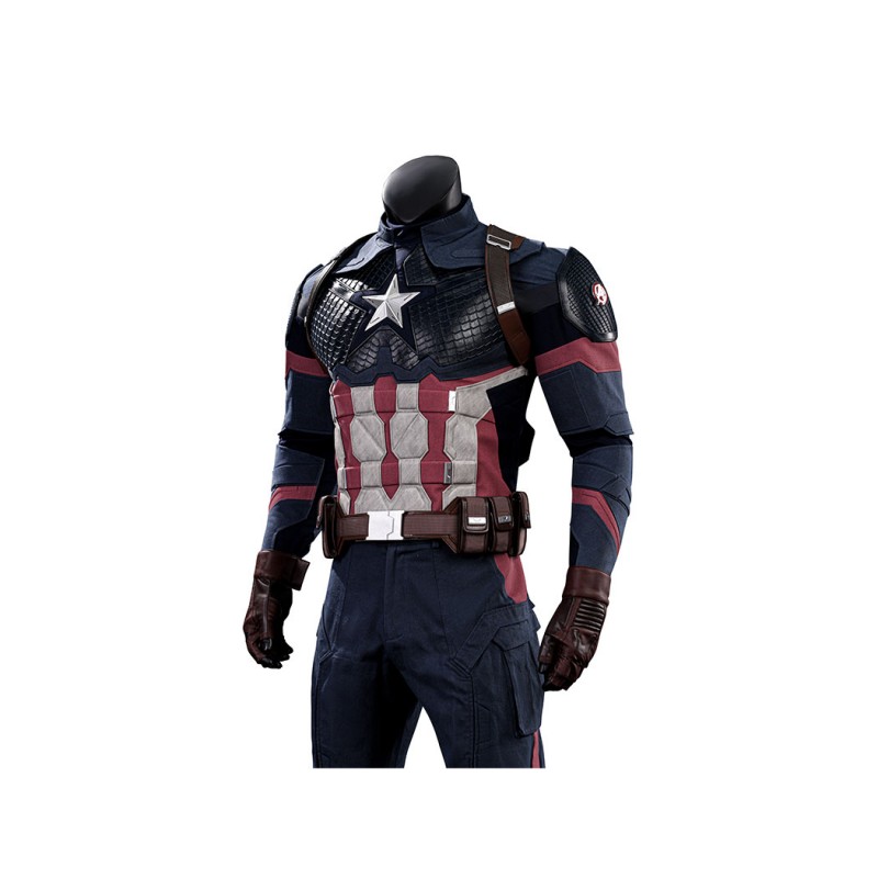 Avengers Endgame Captain America Cosplay Costume Steve Rogers Suit Superhero Outfit Upgraded Version