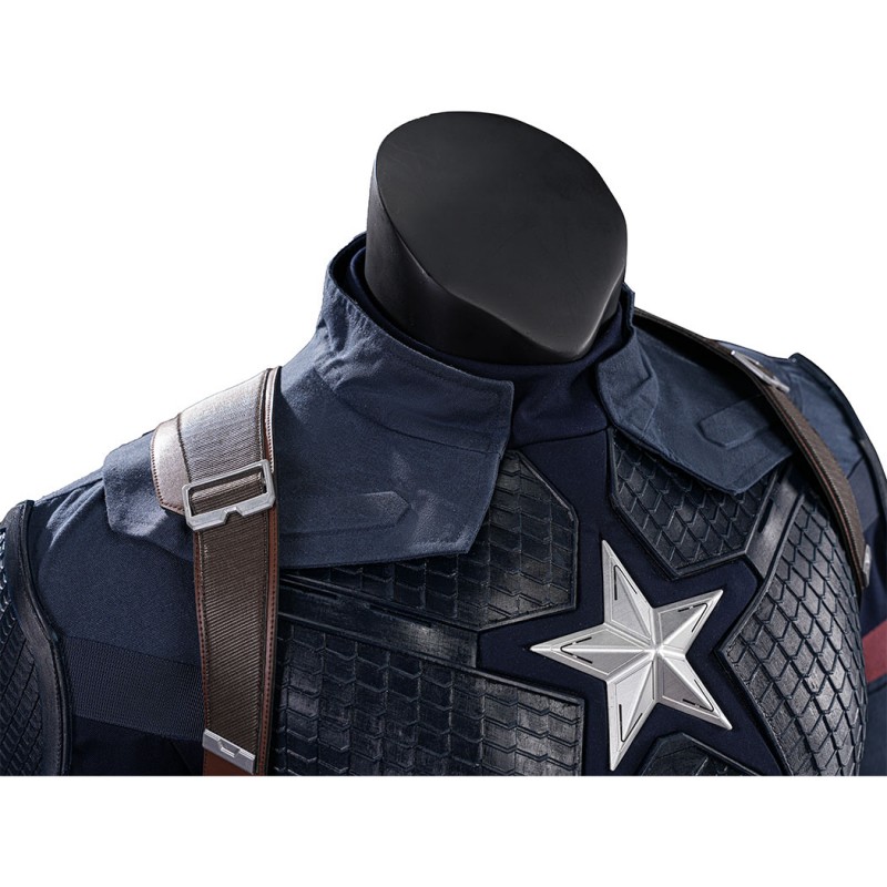 Avengers Endgame Captain America Cosplay Costume Steve Rogers Suit Superhero Outfit Upgraded Version