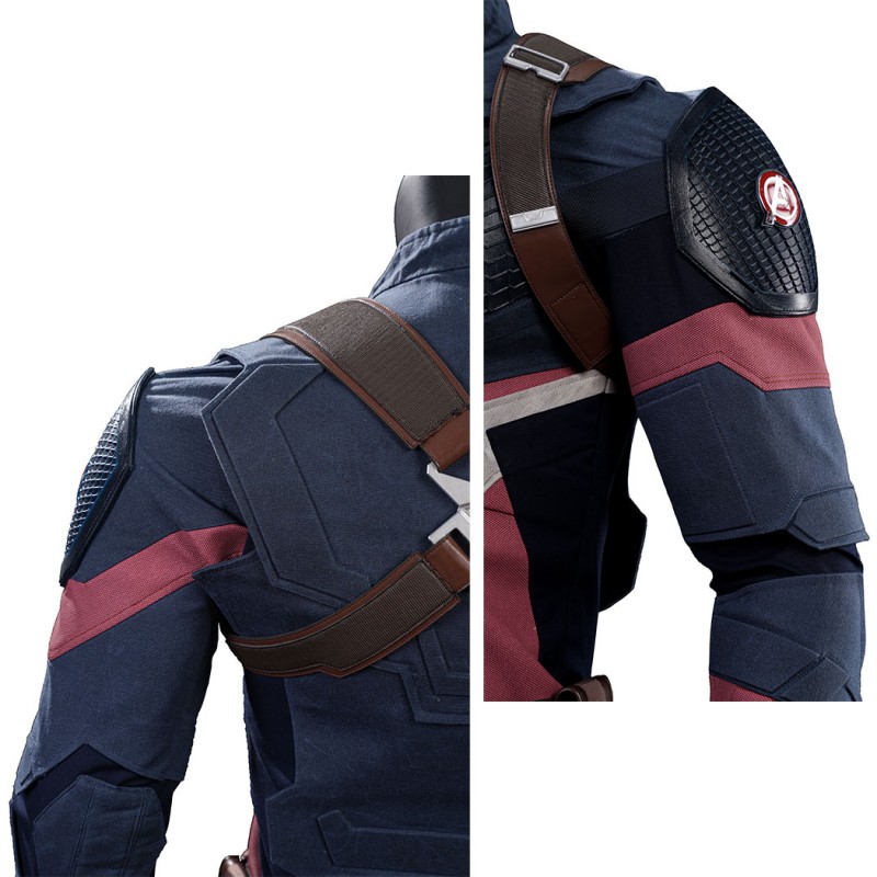 Avengers Endgame Captain America Cosplay Costume Steve Rogers Suit Superhero Outfit Upgraded Version
