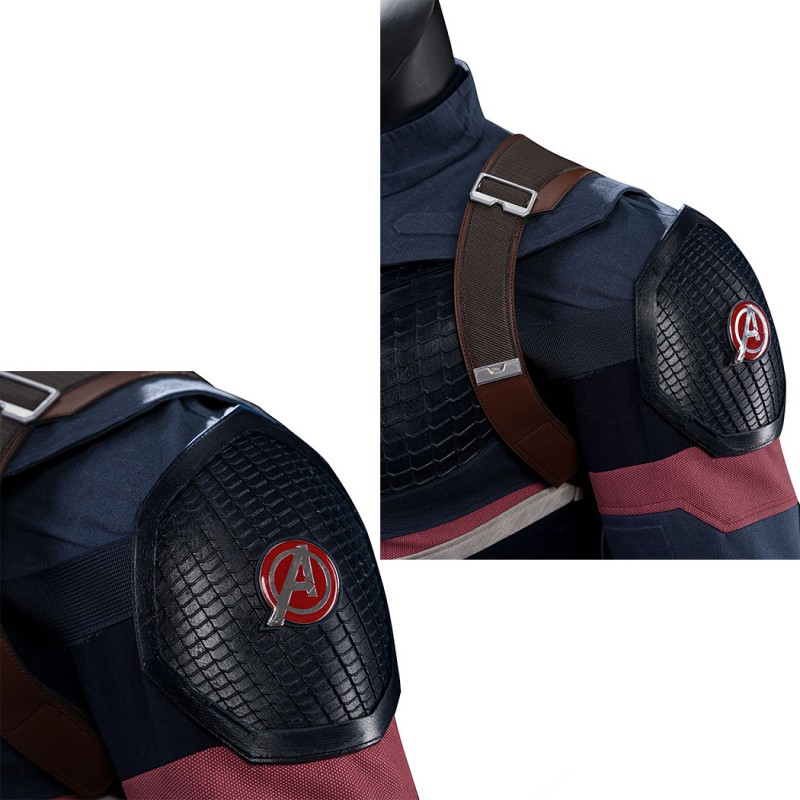 Avengers Endgame Captain America Cosplay Costume Steve Rogers Suit Superhero Outfit Upgraded Version