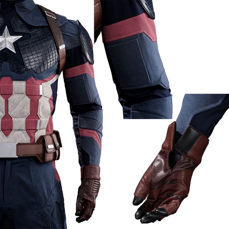 Avengers Endgame Captain America Cosplay Costume Steve Rogers Suit Superhero Outfit Upgraded Version