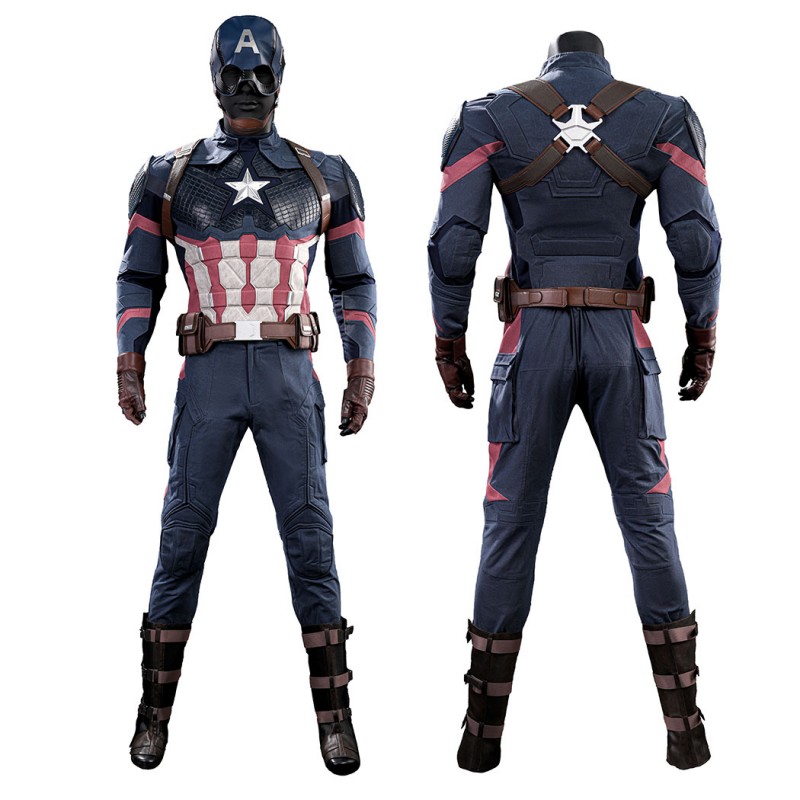 Avengers Endgame Captain America Cosplay Costume Steve Rogers Suit Superhero Outfit Upgraded Version