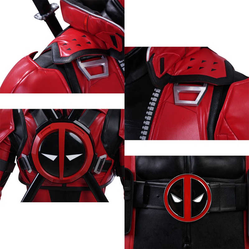 Marvel Rivals Deadpool Cosplay Costume Premium Wade Wilson Red Superhero Suit