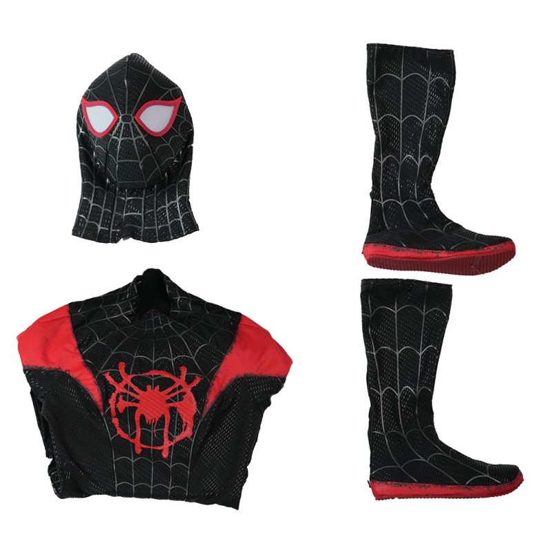 Miles Morales Cosplay Costume Spider-Man: Into the Spider-Verse Superhero Halloween Suit