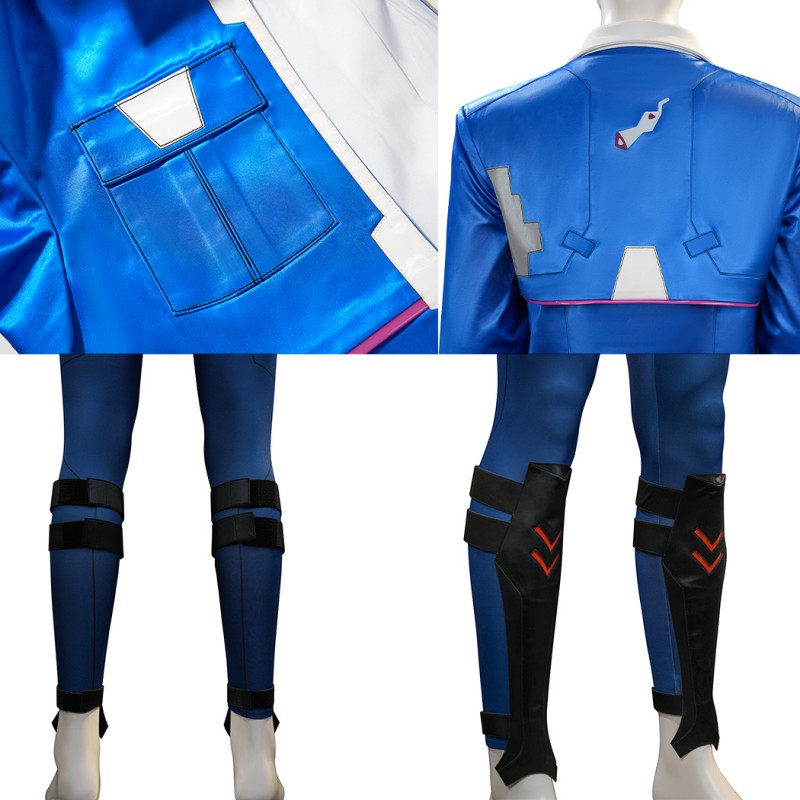 Cyberpunk Edgerunners 2 D Blue Costume Men Cosplay Suit Full Set