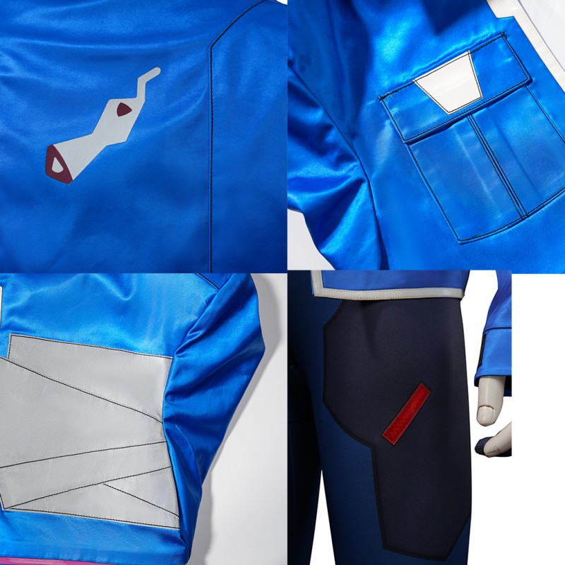 Cyberpunk Edgerunners 2 D Blue Costume Men Cosplay Suit Full Set