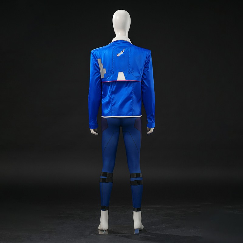 Cyberpunk Edgerunners 2 D Blue Costume Men Cosplay Suit Full Set