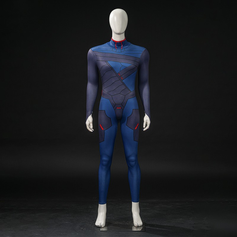 Cyberpunk Edgerunners 2 D Blue Costume Men Cosplay Suit Full Set