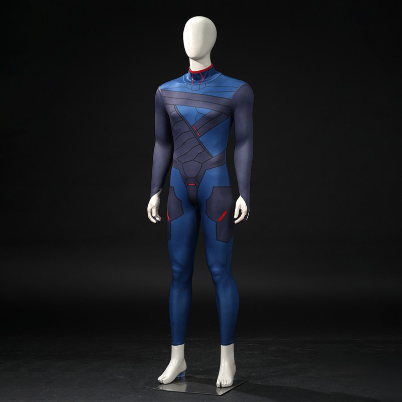 Cyberpunk Edgerunners 2 D Blue Costume Men Cosplay Suit Full Set