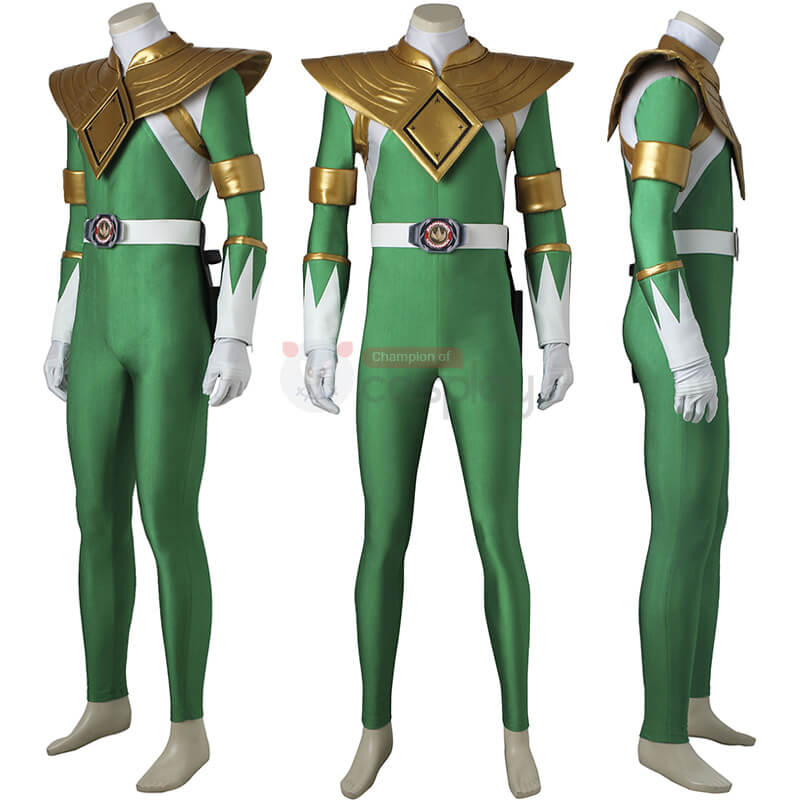 Ready To Ship - Green Rangers Costume Burai Dragon Ranger Suit Mighty Morphin Power Rangers Cosplay Outfit